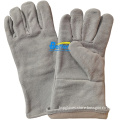 Deluxe Natural Gray Comfortable Leather Welding Gloves